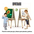 thumbnail image 2 of Pizarron Infantil Doble Cara Blanco/Verde Caballete Ajustabl Marthing Pizarrón Infantil de Madera Doble Cara 45x45 cm,Caballete Ajustable 72-115 cm, Magnético, con Accesorios, Pizarrón Educativo, 2 of 10