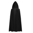 thumbnail image 4 of Goth Outfits For Women, Halloween Hooded Cape Medieval Renaissance Solid Color Poncho Cosplay Performance Costume Cape Wedding Guest Dress Fall 2025 Womens Cocktail Dress (XL, Black) ZMTing, 4 of 4
