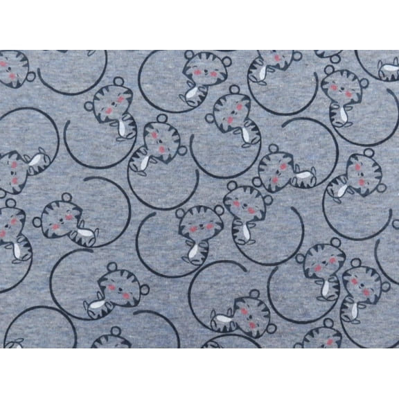 Minerva Fur Back Sweatshirt Stretch Knit Fabric Blue Melange - per yard