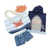 Baby Aspen Shark Beach Gift Set with Canvas Tote for Mom, 4 pc