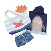 Baby Aspen Shark Beach Gift Set with Canvas Tote for Mom, 4 pc