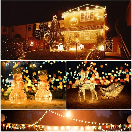 Garden Decorative Lights Morpilot Solar String Lights, 33ft 200LED Outdoor String Lights, Waterproof Decorative String Lights for Patio, Garden, Gate, Yard, Party, Wedding,... ()
