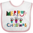 thumbnail image 3 of Inktastic Merry Christmas Holiday Gift Boys or Girls Baby Bib, 3 of 4