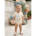 thumbnail image 5 of BemeyourBBs Baby Boy First 1st Birthday Outfit One Years Old Birthday Clothes Summer Bubble Romper Milk and Cookie Print Short Sleeve Bodysuit Playsuit, 5 of 9