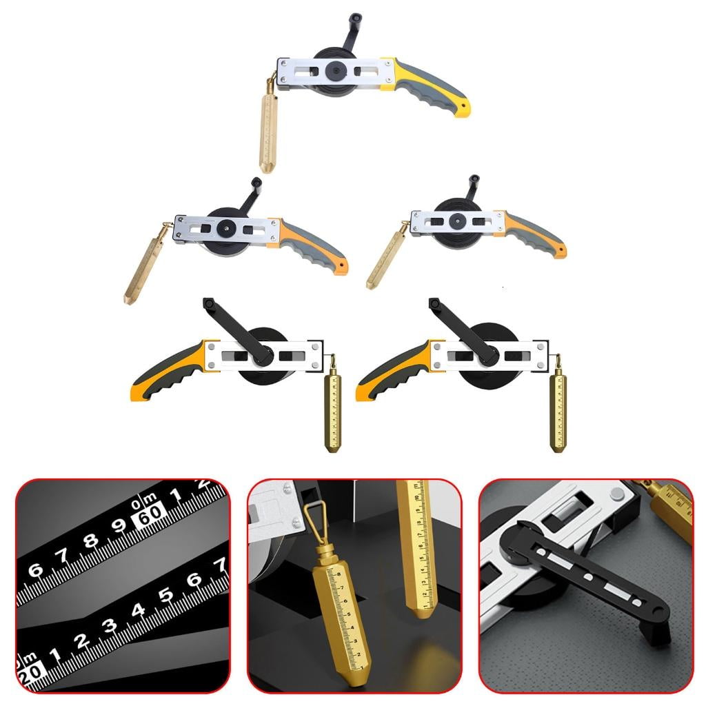 Measuring Ruler with Brass PlumbBob Tape Measure Rubber Handle High Accuracy