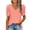 Pink, variant on Floenr Women's Plus Size Tops,Women Casual T-shirt Solid V-Neck Cute Puff Sleeve Short Sleeve Pullover Blouse Tops