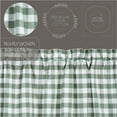 thumbnail image 5 of VHC Brands Annie Buffalo Check Farmhouse 84"x40" Panel Pair Green Rod Pocket Cotton Tie Back(s) Window Curtains, 5 of 7