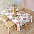 thumbnail image 5 of White Cow Strawberry Jar Pattern Rectangle Tablecloth 60"x120",Waterproof Polyester Rectangle Table Cloth, Wipeable Spillproof Polyester Tablecloth for Dining, Camping, Indoor and Outdoor, 5 of 6