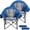 Blue, variant on SUNSPIRE 2 Pack Oversized Moon Camping Chair XL Padded Folding Heavy Duty Portable with Cup Holder Side Pocket for Outdoor Beach Sports Fishing Blue
