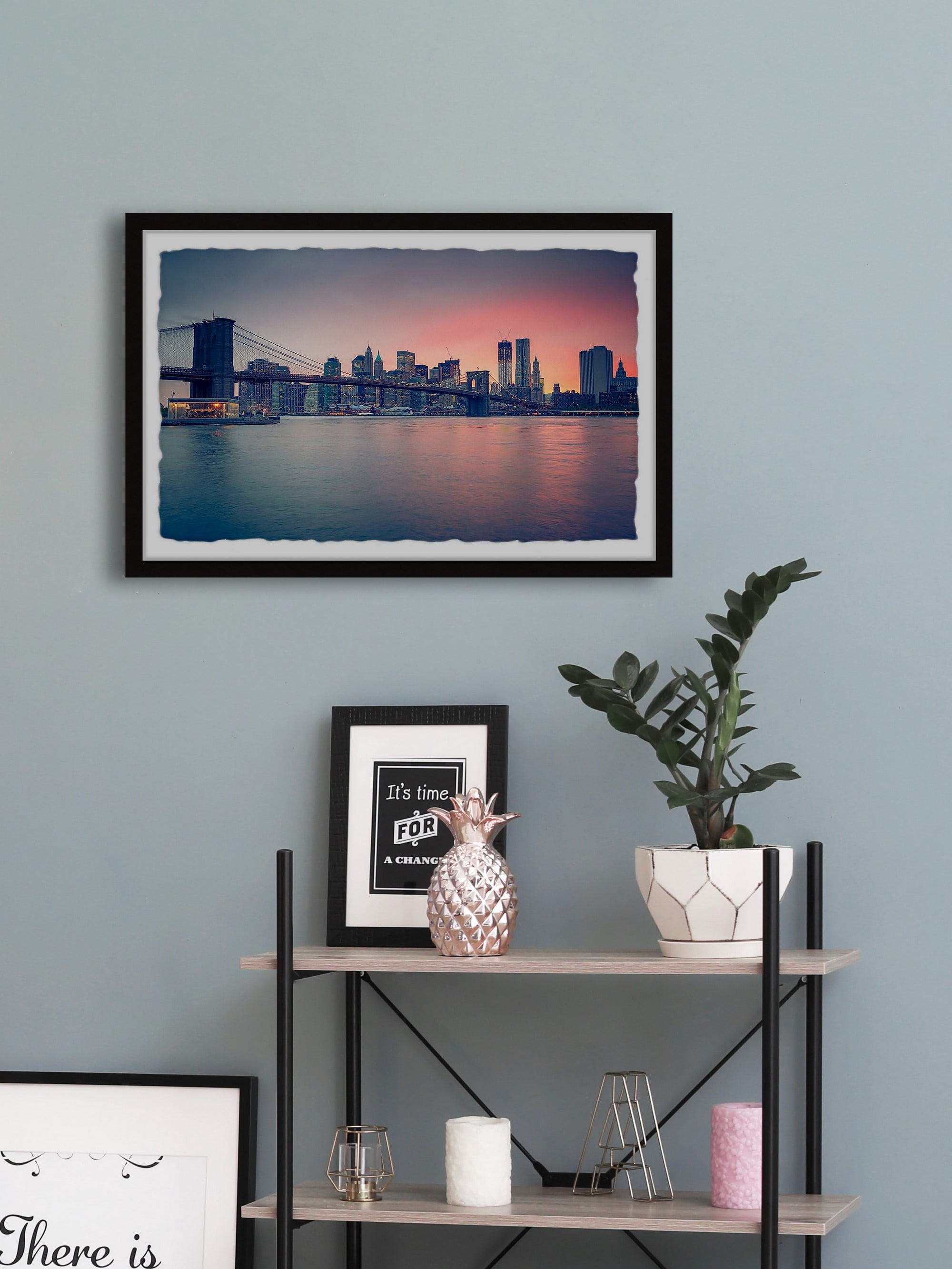 Marmont Hill Dawn at the City Framed Wall Art, 12" x 18"