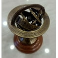 thumbnail image 4 of Engraved Brass Tabletop Armillary Nautical Sphere World Globe With Base Table Decor Gift (Antique Brass, 10 Inches) Rustic Vintage Home Decor Gifts, 4 of 4