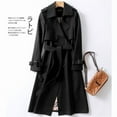 thumbnail image 4 of Womens Long Knee Length Windbreaker Coat Korean Style Plus Size Spring Fall Fashion, 4 of 9