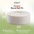thumbnail image 4 of KIDKII Round Ball Pit Soft Teddy Indoor Play Toy for Toddlers, 200 Balls, Cream, 4 of 10