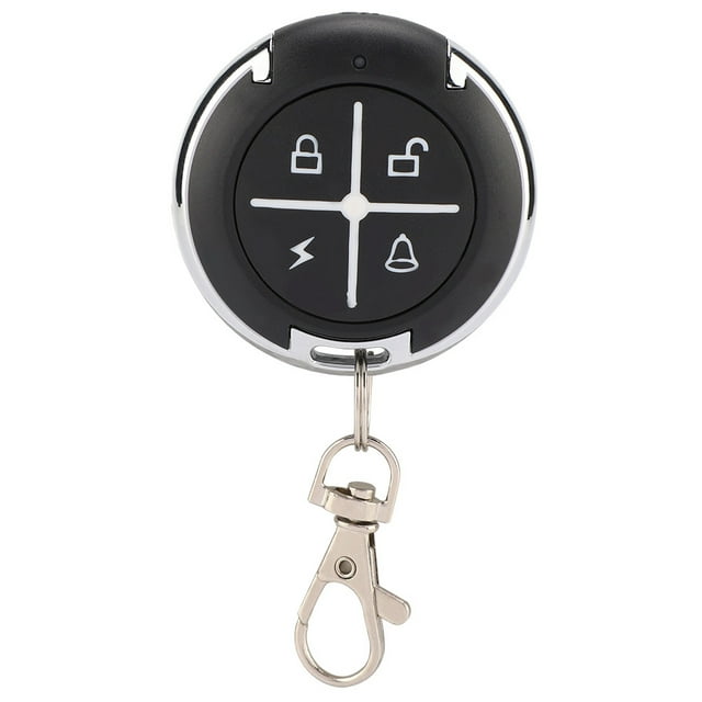 Control remoto inalámbrico para puerta de garaje, 4 llaves, redondo, negro, copia automática (433 MHz)