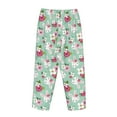 thumbnail image 5 of Goofa Bunny And Rose Printed Soft Pajama Pants for Women, Wide Leg Comfy Casual Lounge Yoga Pants-X-Large, 5 of 9