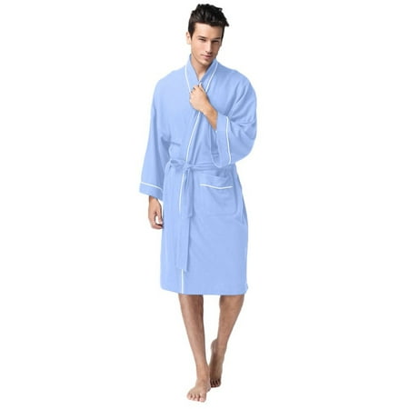 

Umitay Men s Winter Solid Soft Lace-Up Shawl Bathrobe Long Sleeve Robe Coat