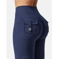 thumbnail image 4 of Leggins YEOREO Flare con bolsillos para mujer Brittany Navy Blue L, 4 of 5