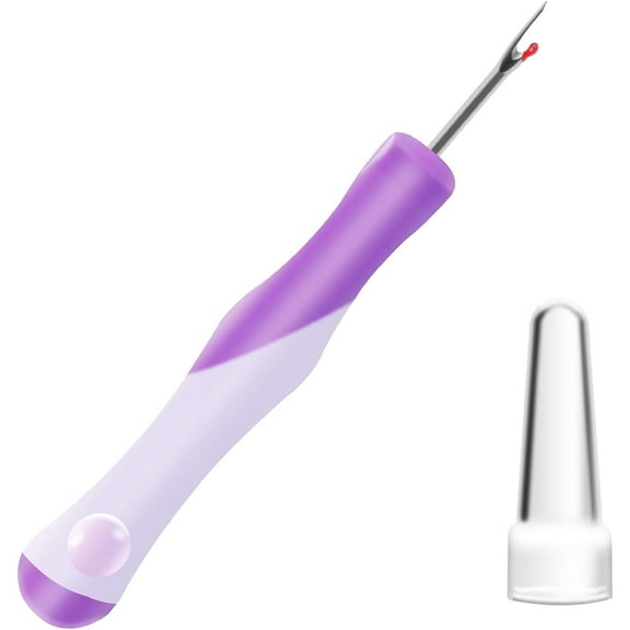Januofit Needle and Thread Seam Ripper, Rippers for Sewing and Thread,Remover Stitch Tool for Hand Sewing, Knitting, Cross Stitching, Embroidery and Thread Removal (Purple)