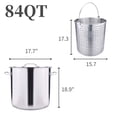 thumbnail image 4 of ARC USA S84B 84QT-21 Gallon Stainless Steel Stock Pot Turkey Fryer Pot Crawfish Pot with Basket Perfect For Holiday Parties., 4 of 7