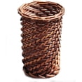 thumbnail image 1 of Cesta hecha a mano pura Mimbre Jarrones de ratán macetas Decoración del hogar Decoraciones Arreglo floral Cesta de flores Marrón Cintura pequeña Marrón Elipse Jormftte ZJWJ477-3, 1 of 3