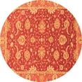 thumbnail image 1 of Ahgly Company Indoor Round Oriental Orange Traditional Area Rugs, 6' Round, 1 of 4