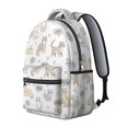 thumbnail image 2 of Multicolor Cat and Heart White Backpack for School, Cute School Bag with Adjustable Shoulder Straps and Padded Back, 15.3"x11"x7.1", 2 of 5