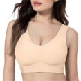 thumbnail image 2 of Endives Jelly Bra for Women Wireless Full Coverage Support Bra Back Hook Closure Soft Everyday Sleep Bra for Large Bust XL, 2 of 6