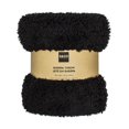 thumbnail image 1 of Safdie & Co. Throw Knit 2 Tone Sherpa Black, 1 of 2