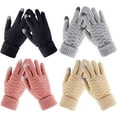 thumbnail image 3 of MIASHUI Winter Touchscreen Gloves, Thick Plush Knit Gloves with Anti- Grip for Cycling, Driving, Cold Weather Grey, 3 of 3