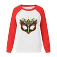 thumbnail image 5 of YueHuiYing Carnival Owl Cartoon Print Women's Long Sleeve Loose Crew Neck Casual Pullover, 5 of 6