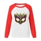 thumbnail image 5 of Xuyuer Mardi Gras Shirts for Women Shirt Funny Mask Graphic Tee Carnival Long Sleeve Shirt V Neck Top, 5 of 6