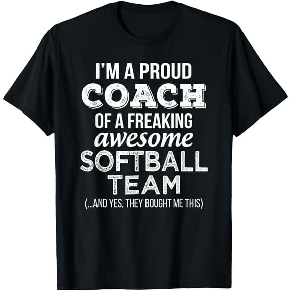 Everyday Cotton Comfort - Softball Coach T Shirt Funny Thank You Appreciation Gift T-Shirt