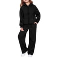thumbnail image 6 of Kids Girls Boys 2 Piece Tracksuit Athletic Sweatsuits Sets Full Zip Hooded Sweatshirt and Jogger Sweatpants Clothing Sets, 6 of 7