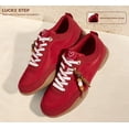 thumbnail image 5 of LUCKY STEP Retro Fashion Sneakers with Gum Sole Comfort Low Top Casual Shoes,Red,Womens, 5 of 10