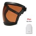 thumbnail image 1 of Máscara de seguridad transparente con filtros, protección Facial completa, a prueba de salpicaduras de aceite, antiniebla, gafas de trabajo, 1 of 4