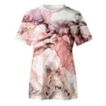 thumbnail image 4 of TSADFHJI Hauts de Noël pour Femmes Fête Printemps Été Imprimé Coloré Manches Courtes Col Rond T-Shirt Haut TG Café, 4 of 5