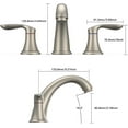 thumbnail image 5 of Bathroom Sink Faucet, 8 inch 3 Hole 2 Handle Widespread Faucet with Stainless Steel Pop Up Drain and Hose, 5 of 6
