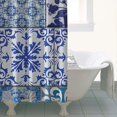 thumbnail image 4 of Blue Ethnic Floral Patchwork Pattern Shower Curtain 36"x72" ,Bathroom Decorative Shower Curtains Set with 12 Hooks,Modern Waterproof Washable Shower Curtain, 4 of 6