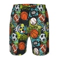 thumbnail image 3 of Logiee Balls Print Mens Swim Trunks Quick Dry Board Shorts,Breathable Hawaii Beach Shorts Swimwear Bathing Suits-XX-Large, 3 of 6