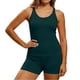 thumbnail image 2 of Traje de baño bikini de tirantes sin espalda de color liso para mujer, conjunto de bikini con bloques de color y hombros descubiertos Tanjini, traje de baño de poliéster para mujer, 2 of 9