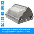 thumbnail image 6 of LED Wall Pack Light 150W with Dusk-to-Dawn Photocell, 18000LM 900W HPS/HID Equiv.,5000K Daylight Outdoor Security Lighting,100-277V Wall Pack Lights Outdoor LED for Yard Parking Lo, 6 of 6