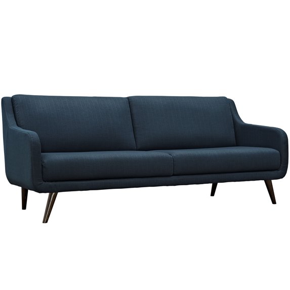 Modern Contemporary Urban Design Living Lounge Room Sofa, Navy Blue, Fabric