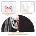 thumbnail image 4 of Rateoe Gothic Skull Drape Print Christmas Tree Skirt 30" for Xmas Holiday New Year Party Circle Tree Mat Ornaments Decoration, 4 of 7