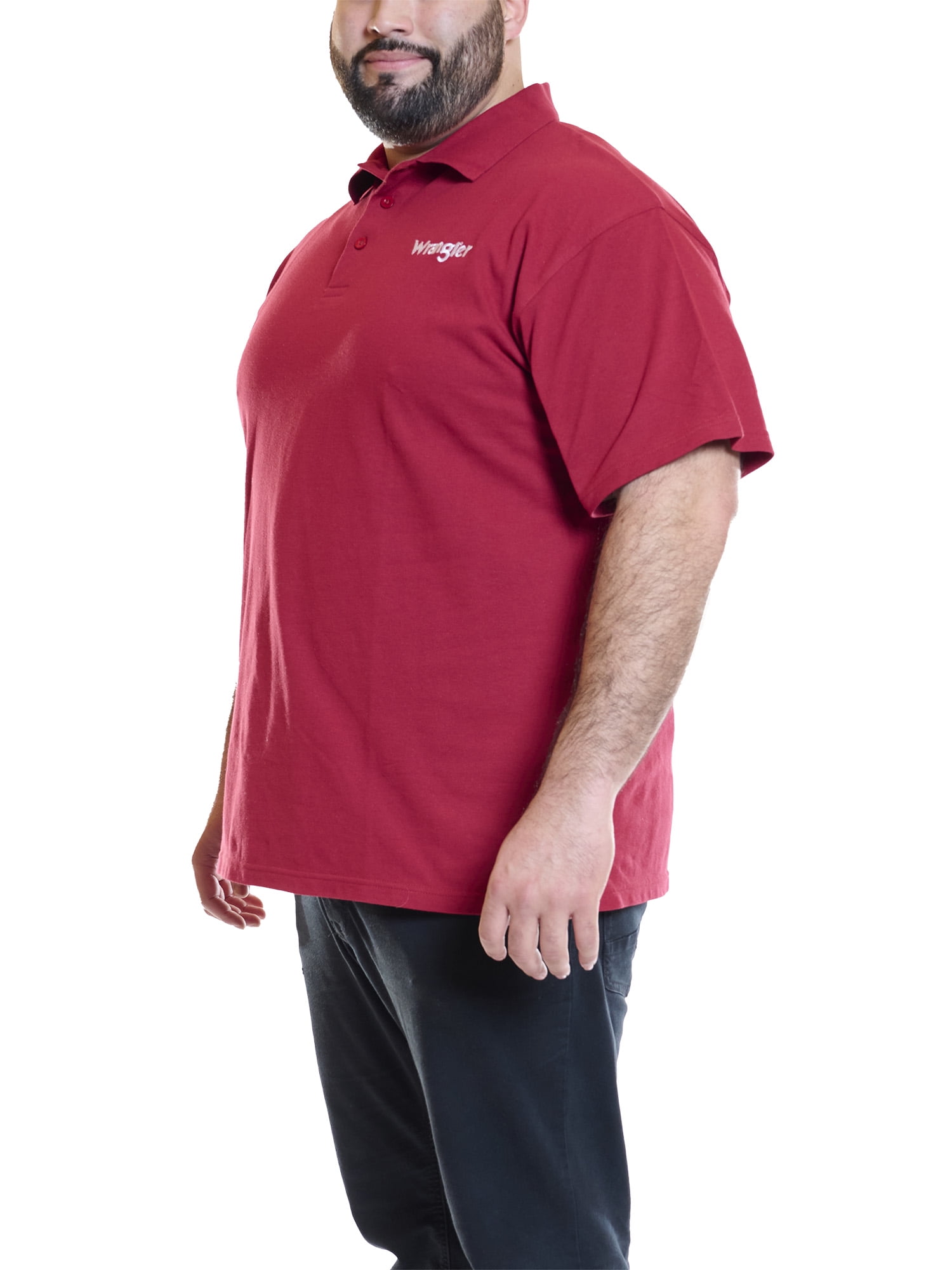 Wrangler Men's Big and Tall Short Sleeve Polo Shirt ,Big sizes up to 6XL and Tall sizes up to 4XT