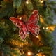 thumbnail image 5 of Adornos navideños con pinzas | Colgantes huecos de malla de tela brillante | Colores rojo, dorado, plateado y rosa | Decoración navideña | Multiusos para árboles, envoltura de regalos y decoración, 5 of 6