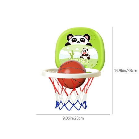 STPToys Hanging Basketball Net Hoop Toys for Indoor Wall Mount Mini Basketball Hoop for 2+ Years Basketball Stand Best Birthday Gifts - Green