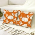 thumbnail image 6 of Fall Pillow Covers 20x20 Inch Set of 2 Blue Pumpkin and Orange Maple Leaf Throw Pillow Covers Fall Autumn Indoor Outdoor Decorative Pillow Case Thanksgiving Harvest Farmhouse Couch Sofa Decoration, 6 of 6