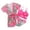 Hot Pink, variant on Staki Girls Three Piece Swimsuit Girls Swimsuits 3 Piece Bathing Suit with Cover Up Tropical Flower Swimwear for Hawaiian Holiday 8-12Y(Hot Pink,11-12 Years)