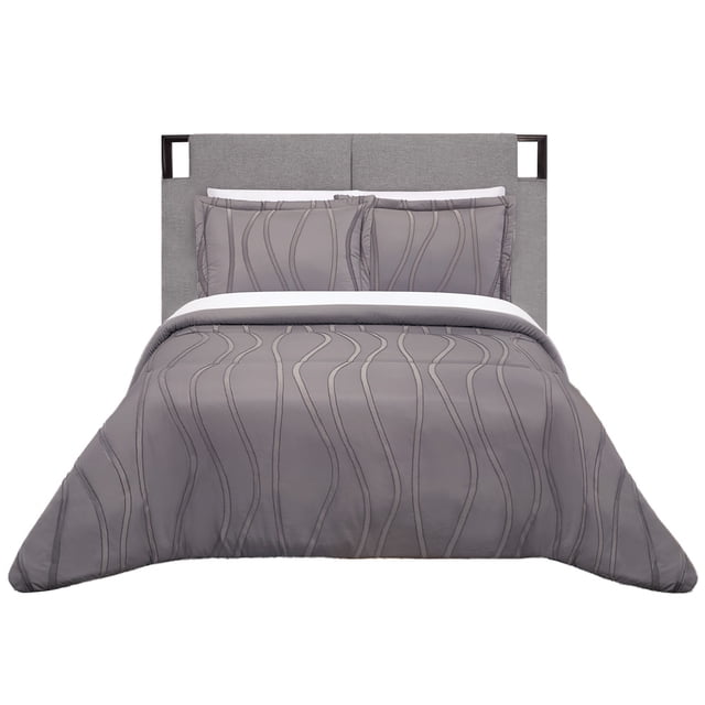 Edredón Bordado con Fundas Elefantito Abruzzo Matrimonial Gris 1.80 x 2.20 mt
