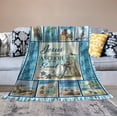 thumbnail image 5 of Nautical Anchor Blanket Christian Jesus Sea Turtle Decor Throw Blanket Jesus is The Anchor of My Soul Blanket Gifts for Girls Boys Warm Soft Plush Fleece Flannel Blanket for Kids Adults Women 40"x50", 5 of 6